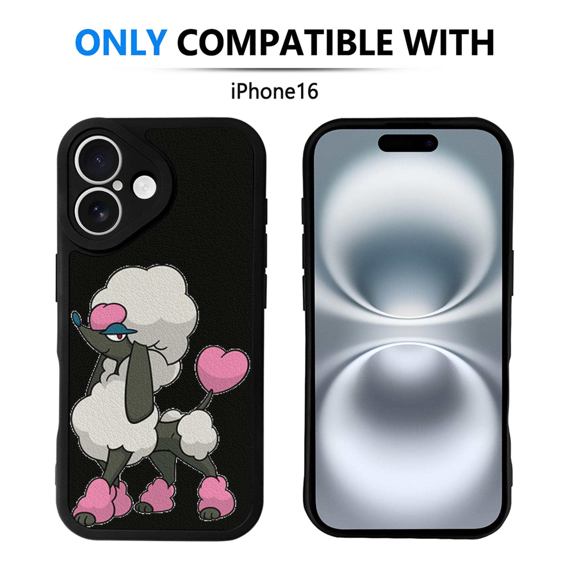（画像用） ポケットモンスター Pokémon 【iPhone 16シリーズ対応】シリコンスマホケース（レザー調） 材質：シリコン